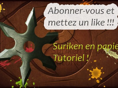 Faire un shuriken en origami - Pliage shuriken papier - Shuriken en origami