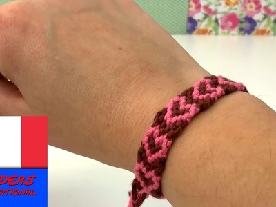 Bracelet à cœurs bracelet brésiliens à motifs coeurs tutoriel bracelet de l’amitié à faire soi-même