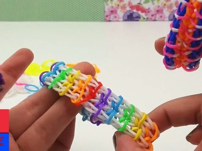 Comment faire un bracelet loom en chaîne Zippy. Instructions avec fourchettes. Sans tablette