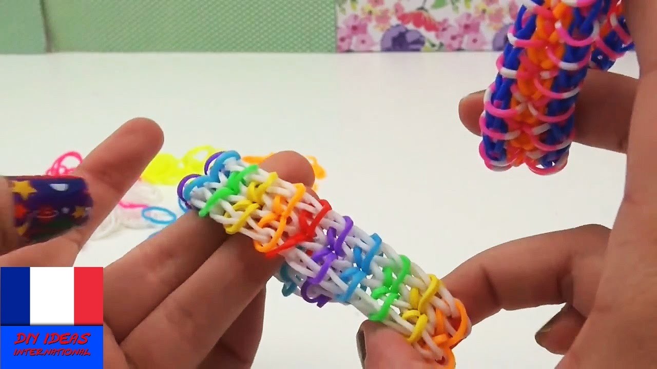 Comment faire un bracelet loom en chaîne Zippy. Instructions avec fourchettes. Sans tablette
