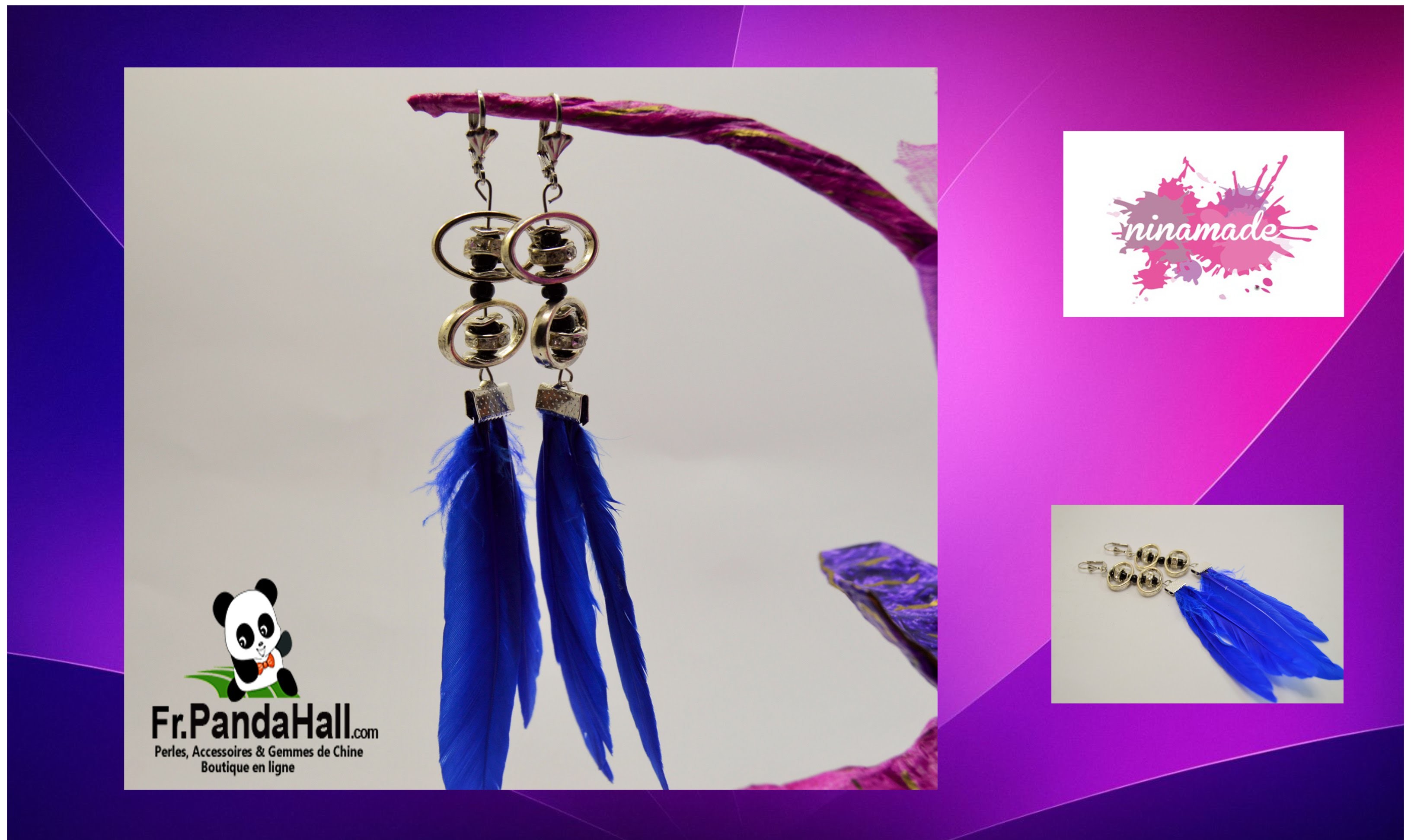 DIY.Tuto19. Boucles d'oreilles tendence. Fr.Pandahall.com