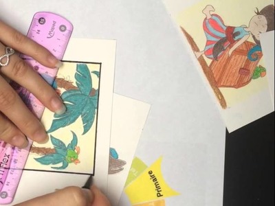 DIY Tutoriel coloriage en carte postale