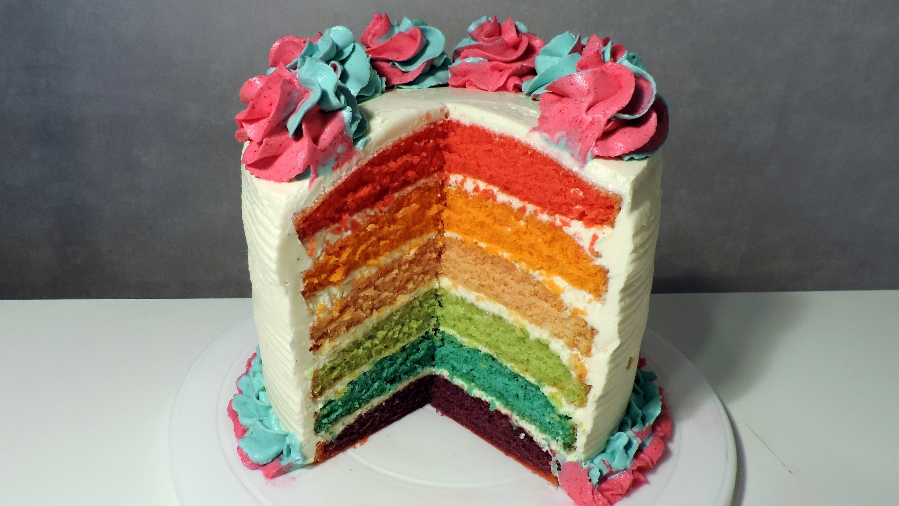 Recette du Rainbow cake (English subtitles) - William's Kitchen