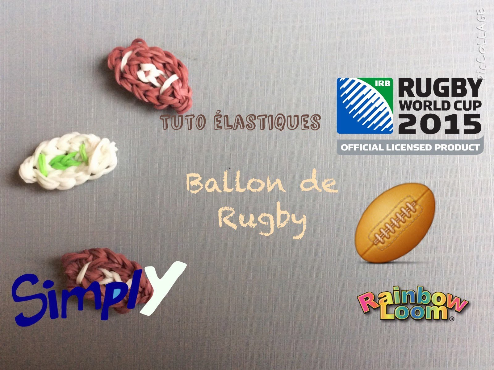 {Tuto} Ballon de rugby en élastiques Rainbow Loom | Simply