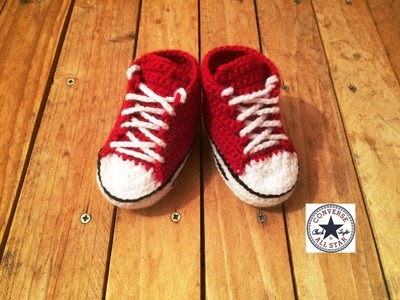 Tuto crochet: Converse chaussures bébé 2. zapatitos all stars crochet 2