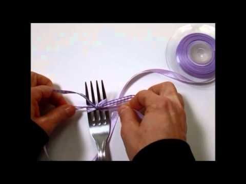 DIY facile : noeuds de ruban avec une fourchette (Les Gourmandises de FLO)