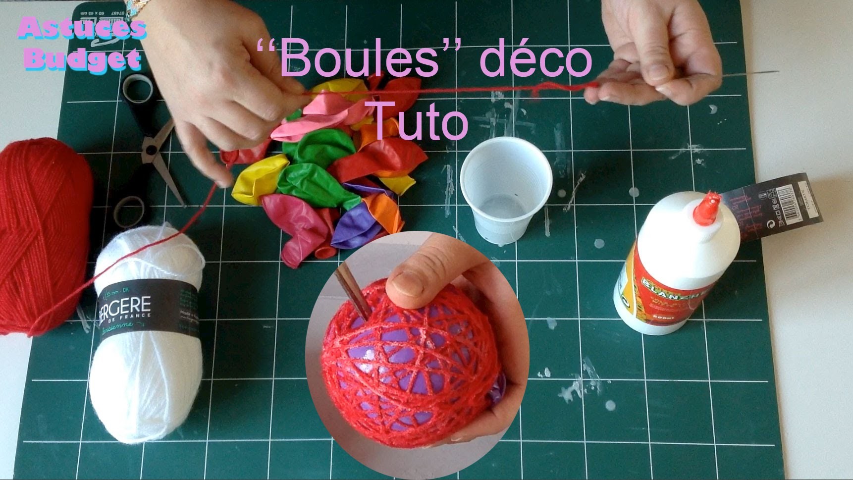 (TUTO DIY) Boules décoratives en laine avec ballons