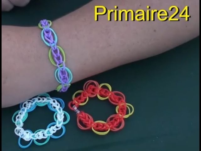 Bracelet en élastiques Anneaux de Saturne DIY tutoriel en français