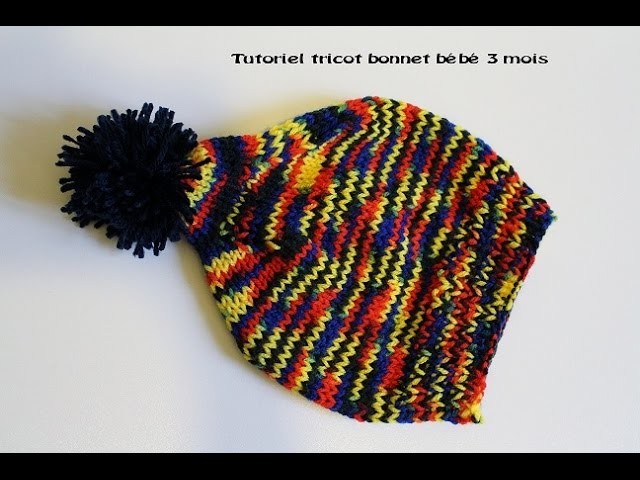 Tricot bonnet bébé tutoriel.Bonnet baby knit tutorial