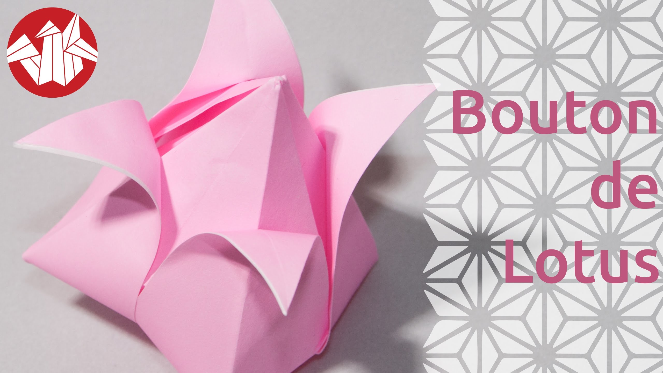 Origami - Bouton de lotus - Lotus Bud [Senbazuru]