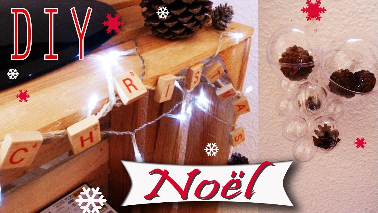 DIY déco de Noël 2015 : guirlande Merry Christmas et suspension faciles à faire et originales.