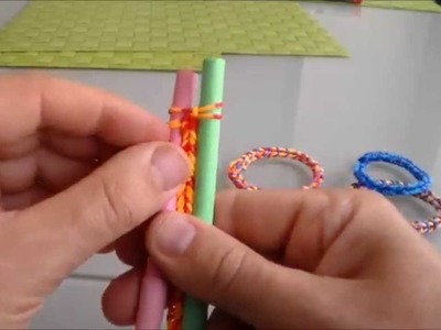 Comment faire un bracelet superbe avec elastiques,how to make a bracelet with elastic