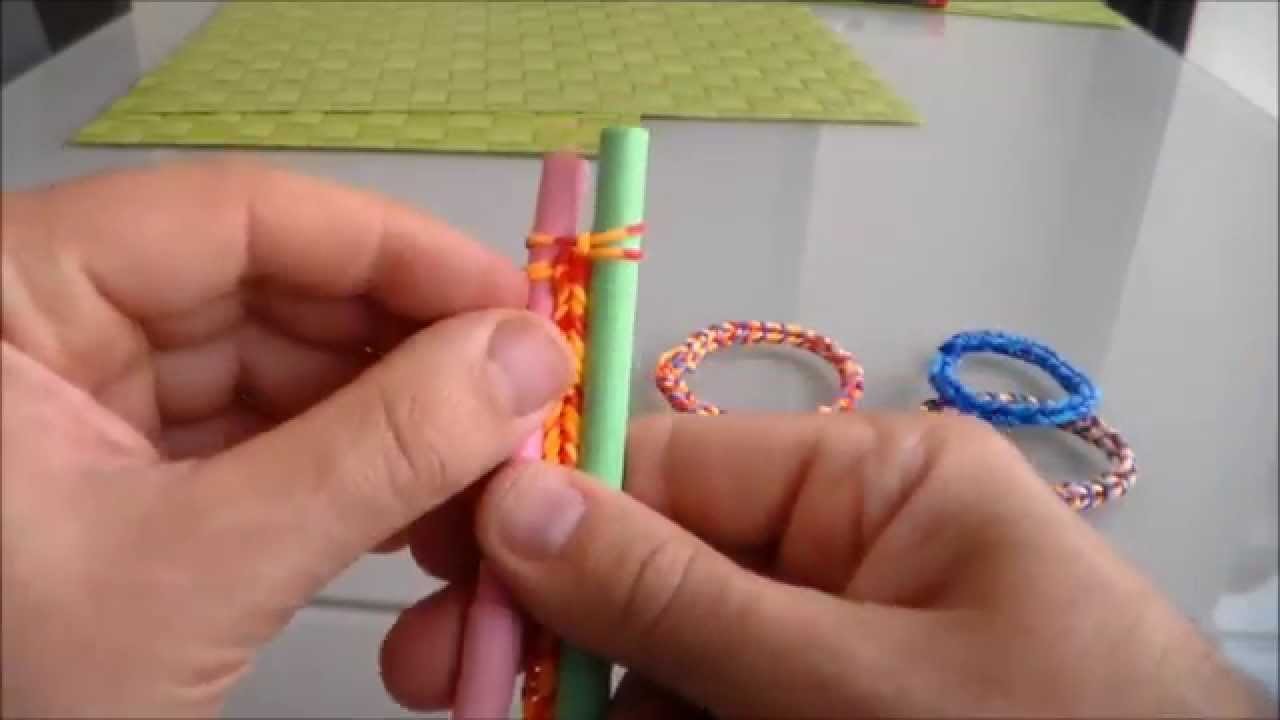 Comment faire un bracelet superbe avec elastiques,how to make a bracelet with elastic