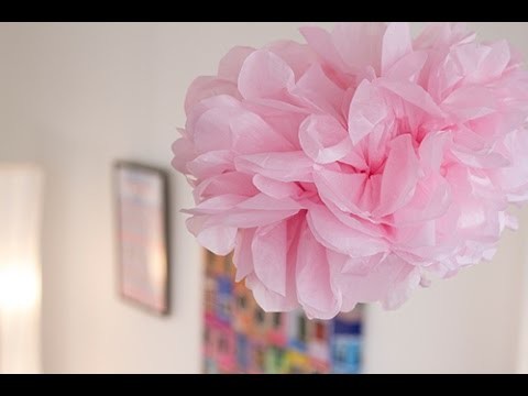 DIY Déco :  Pompon-fleur en papier de soie