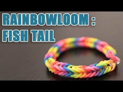 Bracelet Rainbow loom Fish Tail arc-en-ciel