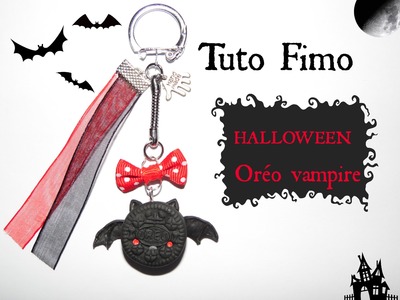 TUTO FIMO HALLOWEEN →Oréo vampire. Vampire oreo Halloween polymer clay tutorial