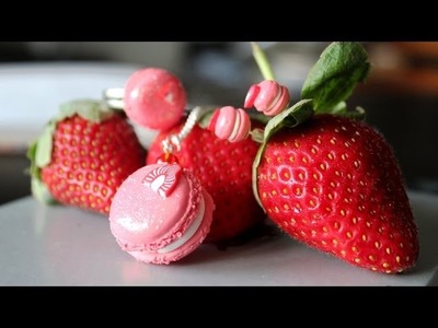 [BIJOUX] Parure Macarons à la Fraise ♥