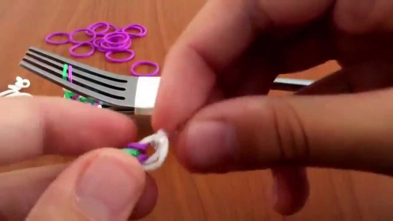 Comment faire un bracelet élastique avec fourchette !