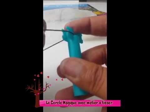 Le cercle magique avec métier à tisser en elastique loom band loomigurumi