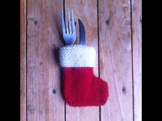 Tuto tricot :Bottes de noël porte couverts. stockings christmas knit