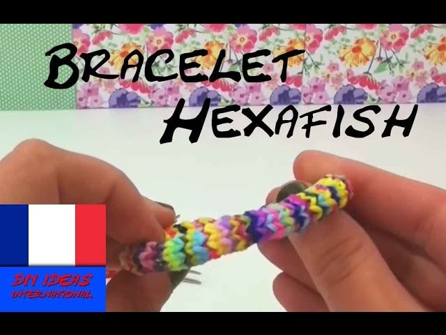 Comment fabriquer bracelet HEXAFISH avec deux fourchettes rainbow loom Hexafish bracelet élastique