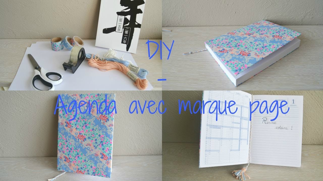 Back To School - DIY agenda + marque page