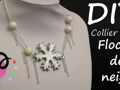 DIY #5 - Collier Flocon de neige [PimPomPerles.fr]. Snowflake necklace