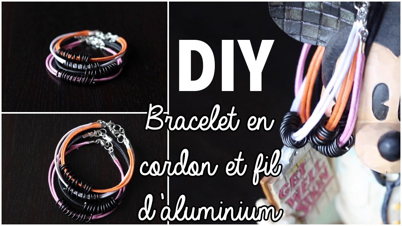 DIY # TUTO Bracelet en cordon et fil d'aluminium