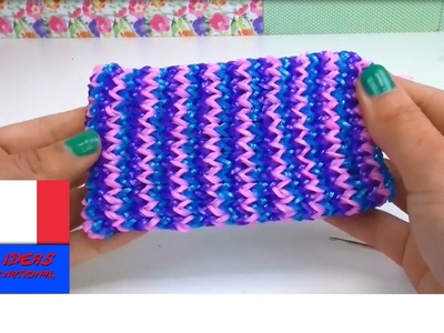 DIY Comment faire une pochette iPhone en loom élastiques sur le rainbow loom - tutoriel en français