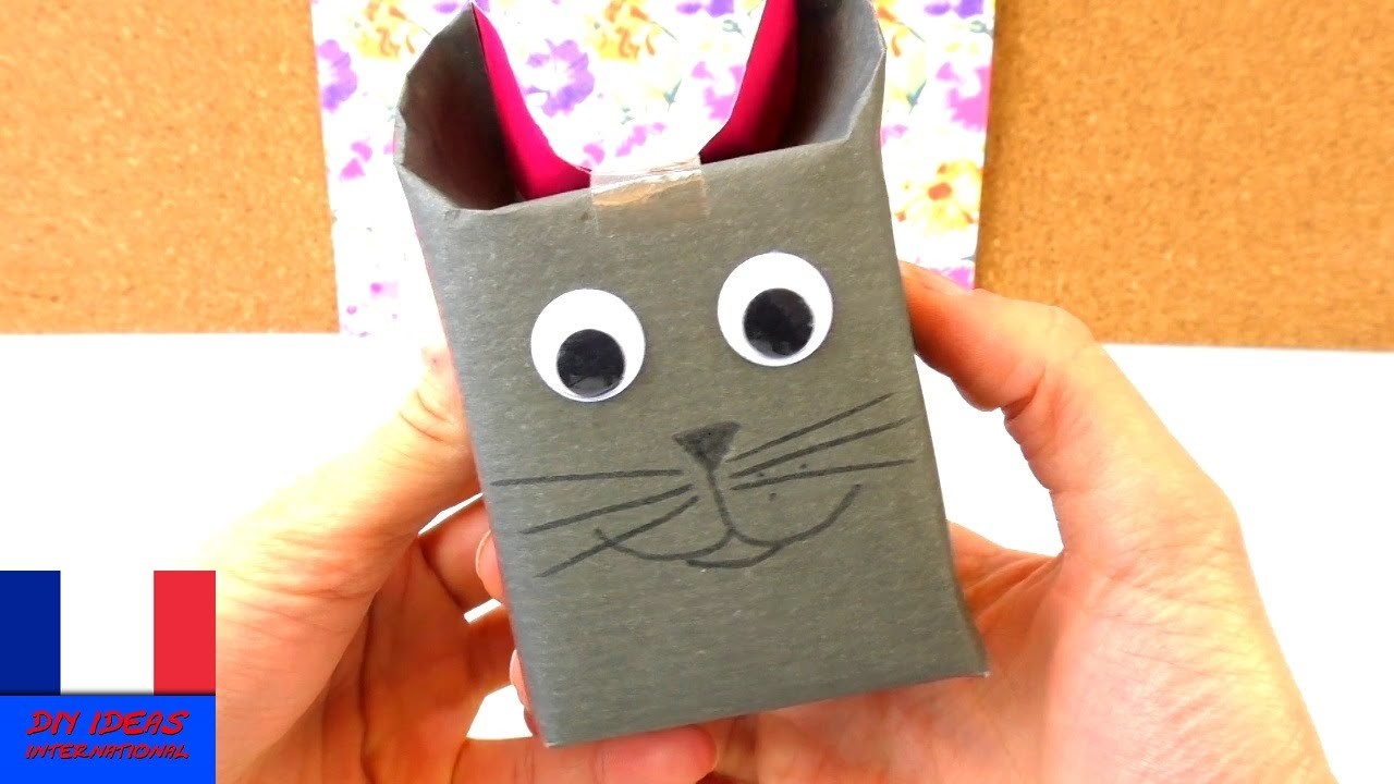 Emballage cadeau en forme de chat. DIY pour cadeau. Pour les amoureux des chats