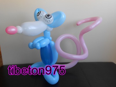 N° 74 "Le rat"  big rat balloon tutorial,rata globo