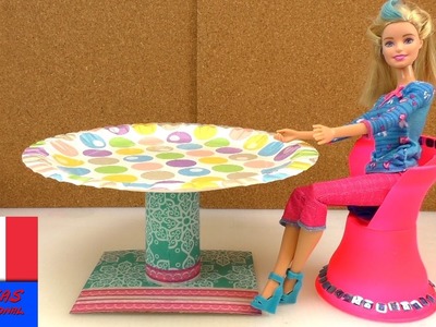 DIY Meubles français – Table ronde pour Barbie – Instruction pour la fabriquer soi-même