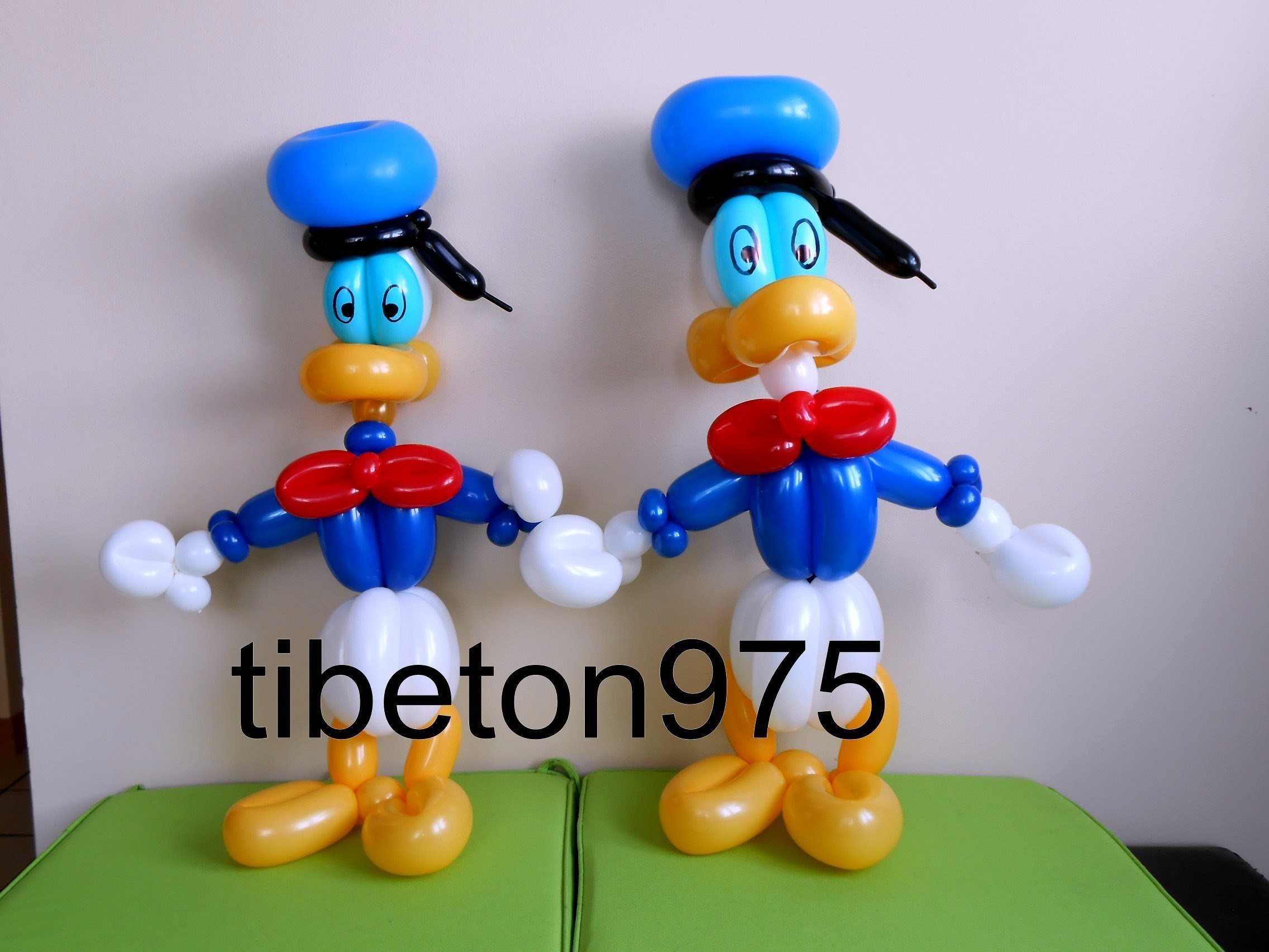 N° 71 "Donald duck" balloon tutorial,ドナルドダック, Дональд Дак