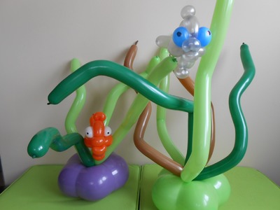 N° 91 "Fond marin ", "seabed and fish centerpiece" balloon tutorial