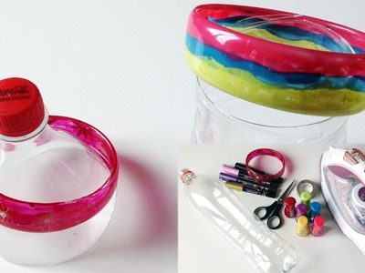 (TUTO DIY) fabriquer un bracelet avec une bouteille en plastique