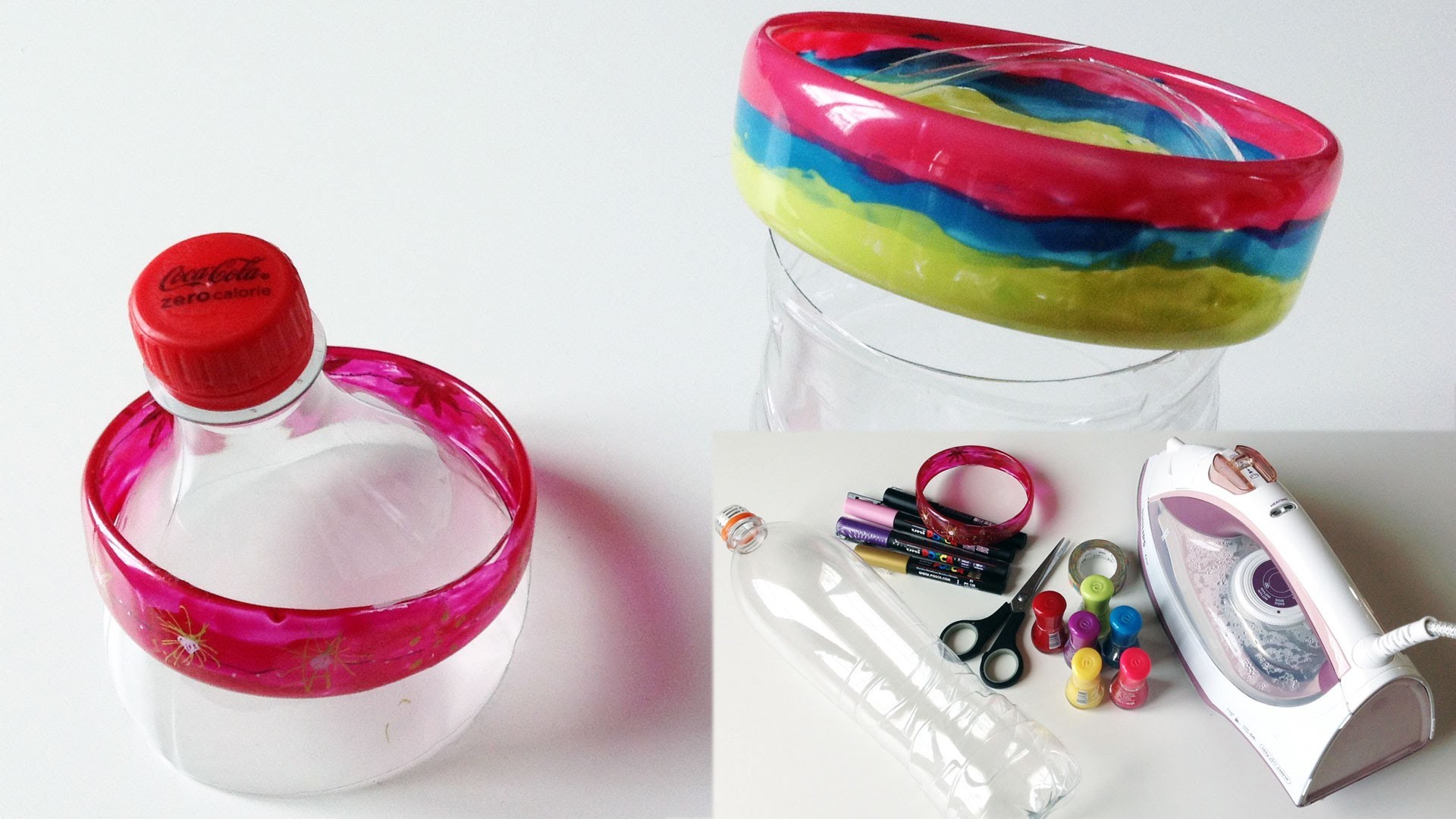 (TUTO DIY) fabriquer un bracelet avec une bouteille en plastique