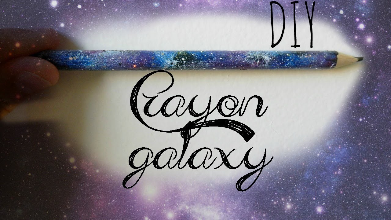 ✄ DIY : crayon galaxy !