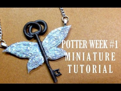 POTTER WEEK YWC #1 The Flying Old Key polymer clay tutorial
