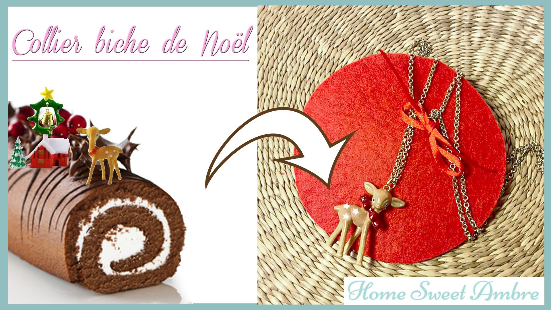 DIY Collier biche de Noël + cadeau