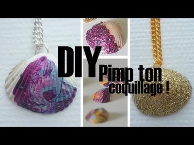 [DIY] Bijoux en coquillage décorés : marbré & pailleté. Summer DIY