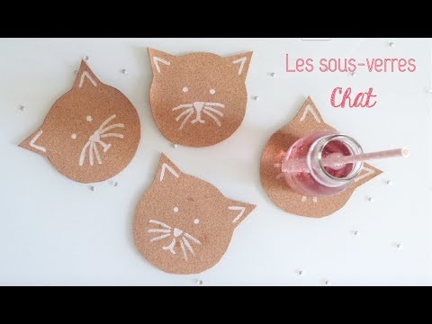 DIY Déco ♡ Les Sous-Verres Chat