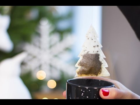 DIY Noël -  Sachet de thé en forme de sapin