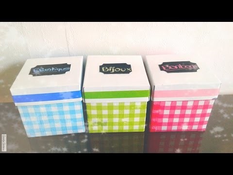 D.I.Y~décorer des boîtes avec des serviettes en papier