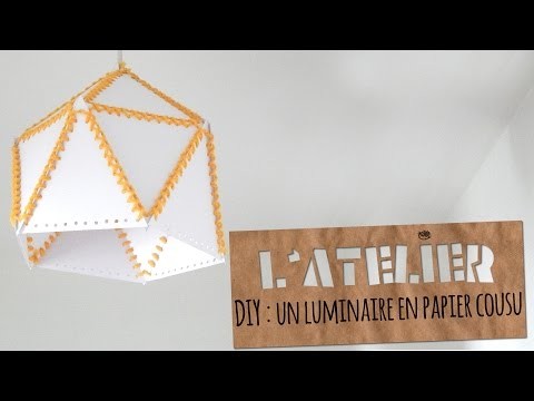 Tuto DIY : un abat-jour en papier cousu  | Studio Cyanotype