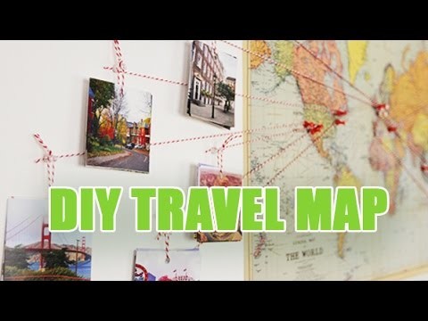 Travel map - DIY Carte du monde décorative avec vos photos - avec youMAKEfashion