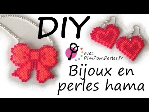 DIY #8 - Créer des bijoux avec des petites perles Hama [PimPomPerles.fr]. Hama beads jewels