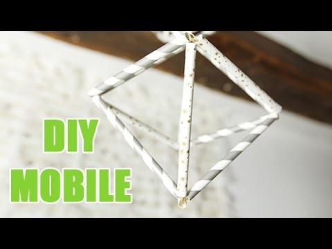 Fabriquez votre mobile design à partir de pailles en papier - DIY avec youMAKEfashion
