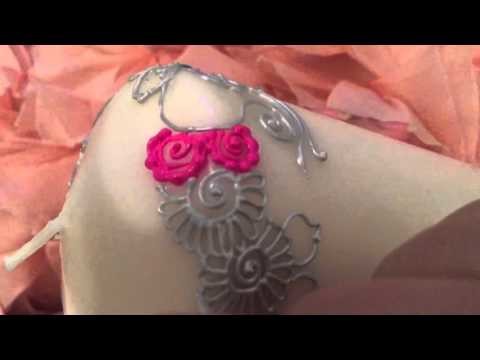 Henna motif floral Diy. henna candle تزيين الشمع برسوم الحناء