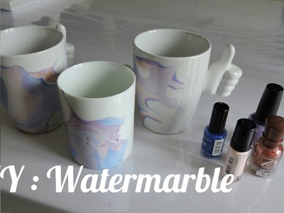 DIY : Watermarble sur objet (fête des mères ou maîtresse)