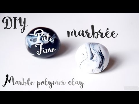 DIY : comment faire de la pâte Fimo marbrée. How to make marble polymer clay